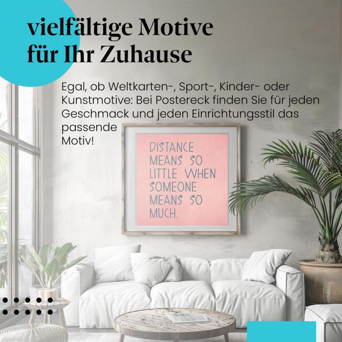 "Wahre Nähe": Poster - bedeutungsvolle Botschaft für dein Zuhause.