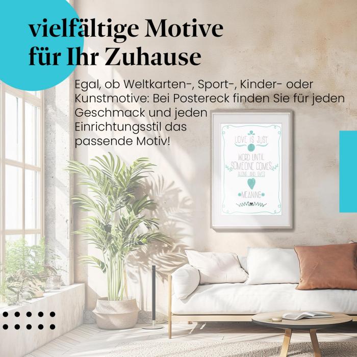 Dieses Leinwandbild mit dem romantischen Spruch ist ein wunderschönes Geschenk für Verliebte.