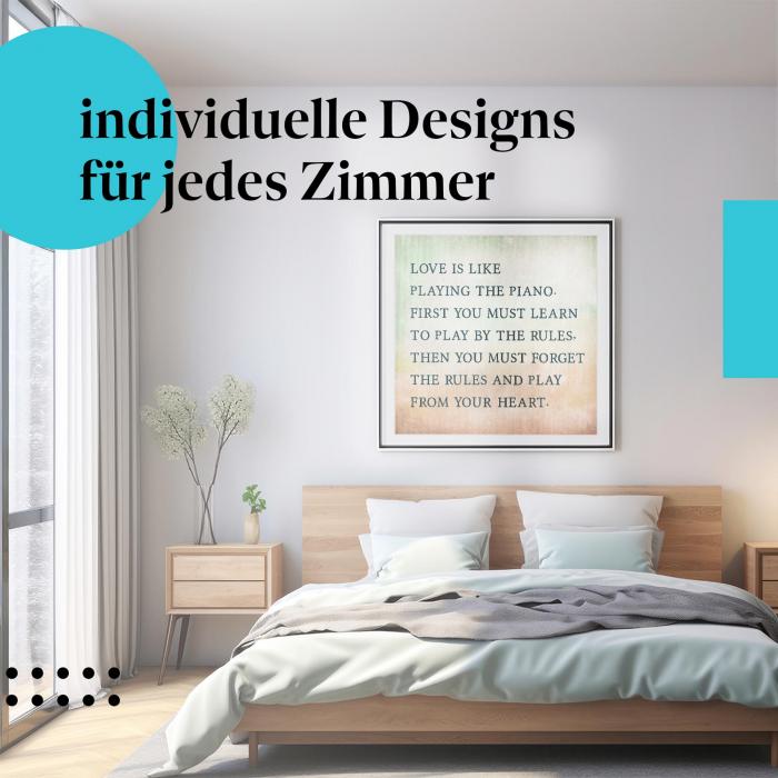 "Liebe ist Musik": Kunstdruck - für Romantiker & Musikliebhaber.