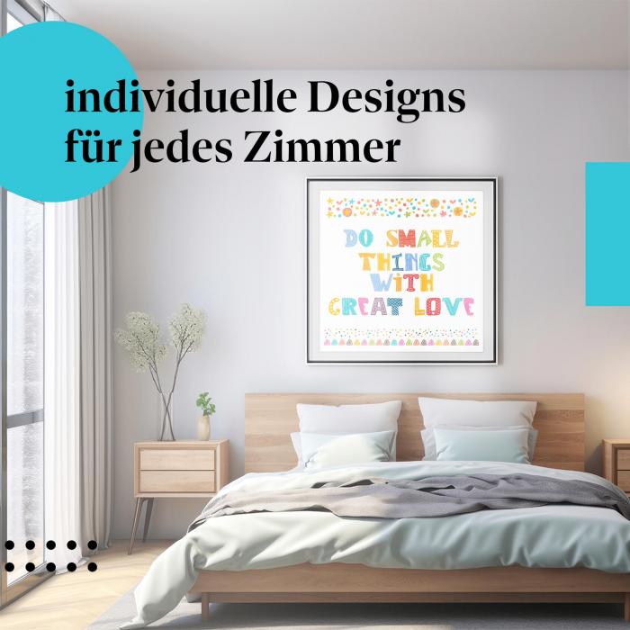 Schlafzimmer Deko: "Liebe" Poster: Verbreiten Sie Liebe & positive Energie!