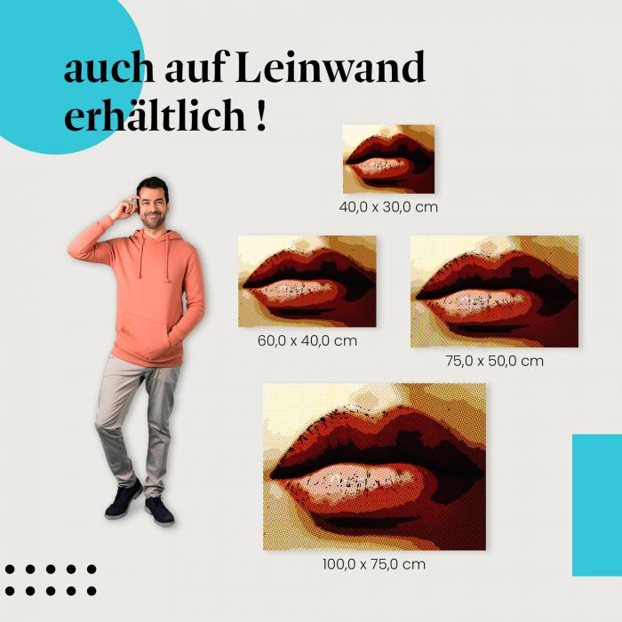 Leinwandbild "Sinnliche Lippen": Pop Art & Sinnlichkeit