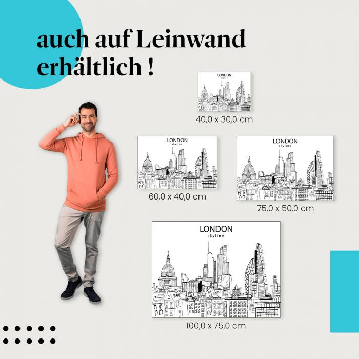 "London Skyline" Leinwandbild - Erlebe London!