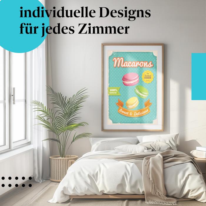 Schlafzimmer Deko: "Macarons" Poster: Für alle, die Süßes & Pastellfarben lieben.