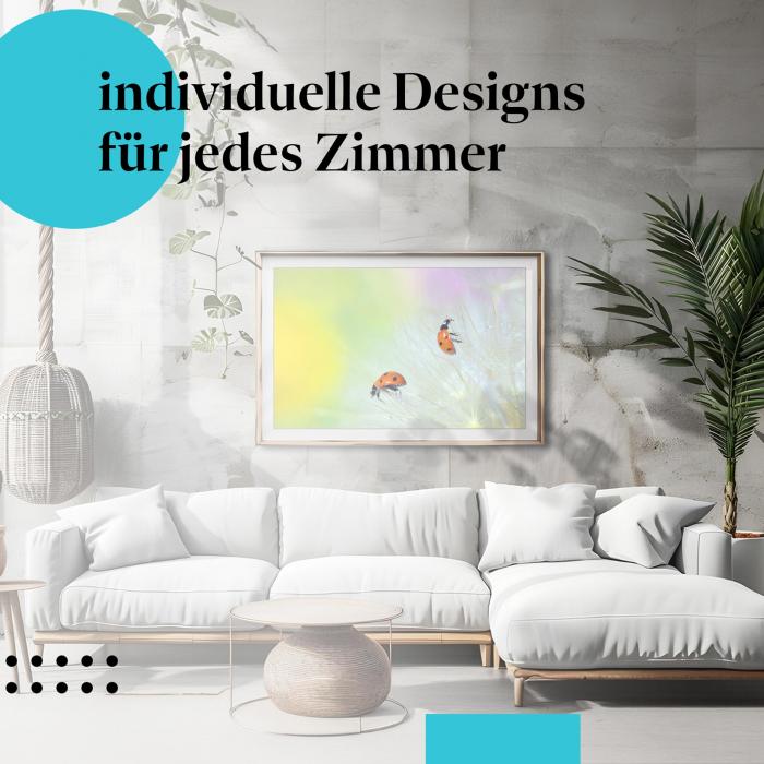 Schlafzimmer Deko: "Marienkäfer" Poster: Glück & Freude für Ihr Schlafzimmer.