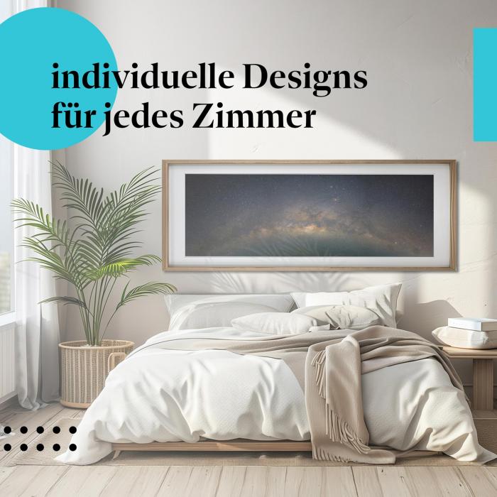 Schlafzimmer Deko: "Milchstraße" Poster: Der Sternenhimmel - perfekt zum Träumen.