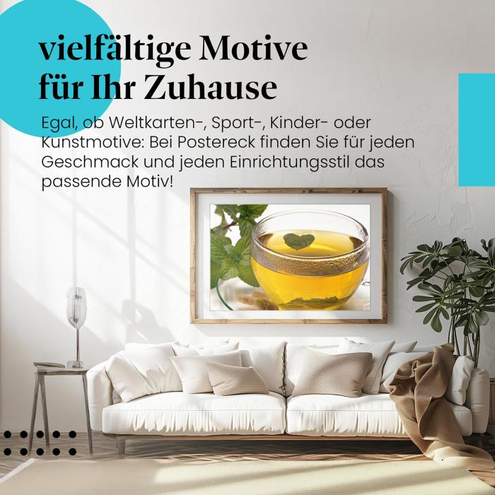 Leinwandbild "Minztee": Erfrischend & wohltuend - perfekt für Ihr Zuhause.