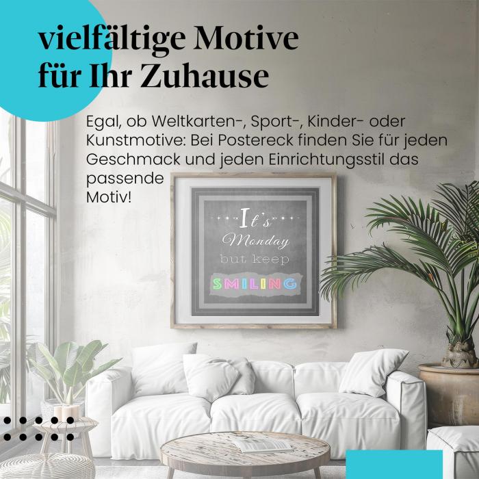 "Montagsstimmung?": Poster "Kreidetafel" - witzig & motivierend!