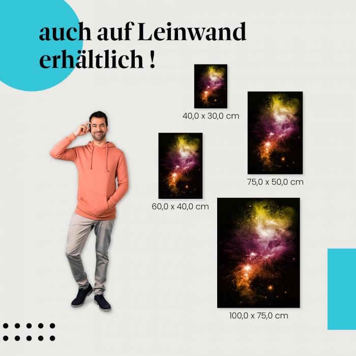 "Kosmische Schönheit" Leinwandbild. Ideale Größe für dein modernes Zuhause, setze Akzente mit Kunst!