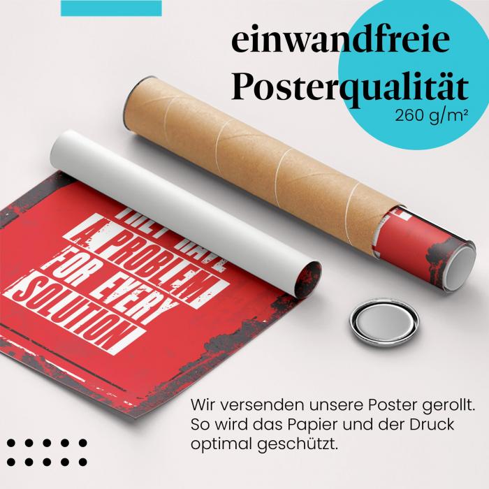 "Negative Menschen": Gerolltes Poster - meiden.