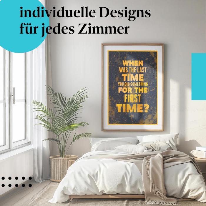 Motivations Poster: "Wage Neues" - Typografie Poster & Spruch