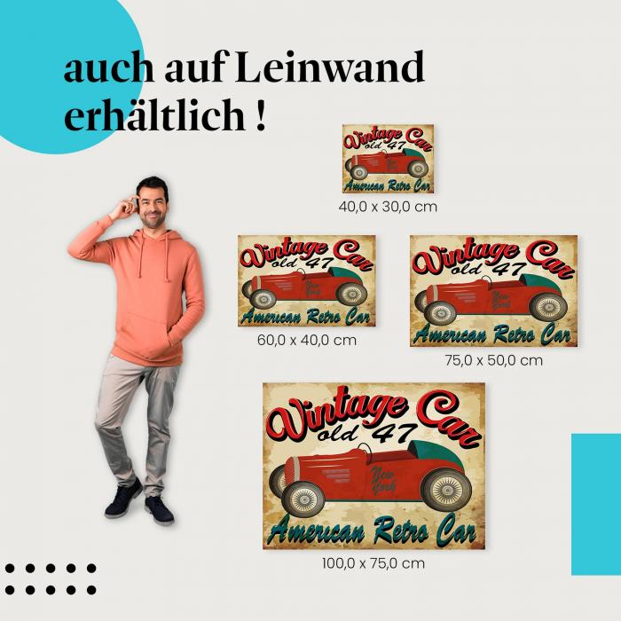 "Vintage Car" Leinwandbild: Automobilgeschichte für deine Wand