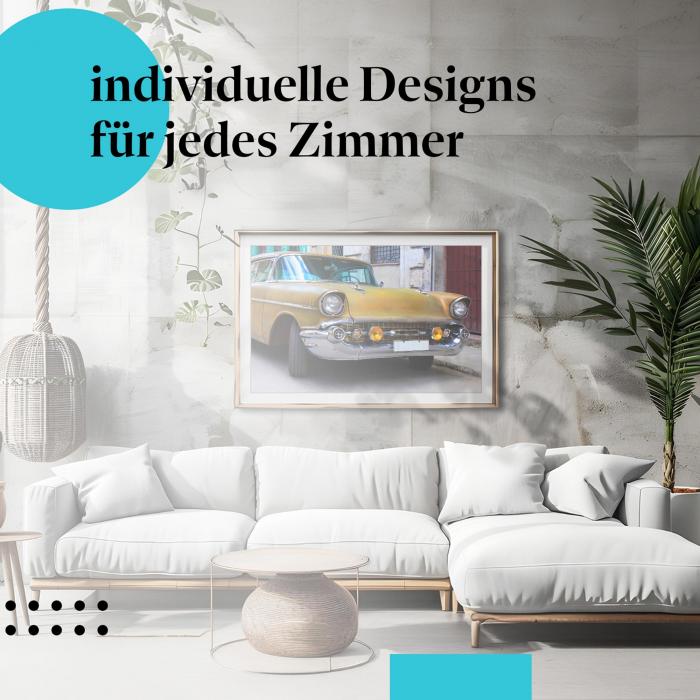 Schlafzimmer Deko: "Oldtimer" Poster: Für Oldtimer-Fans & Liebhaber kubanischen Flairs.