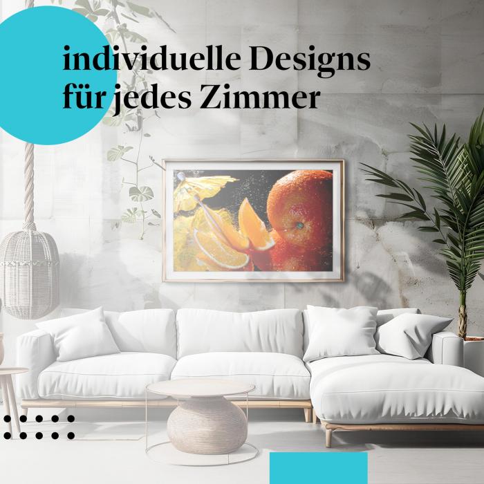 Schlafzimmer Deko: "Orange" Poster: Spritzige Sommerlaune für Ihr Zuhause.