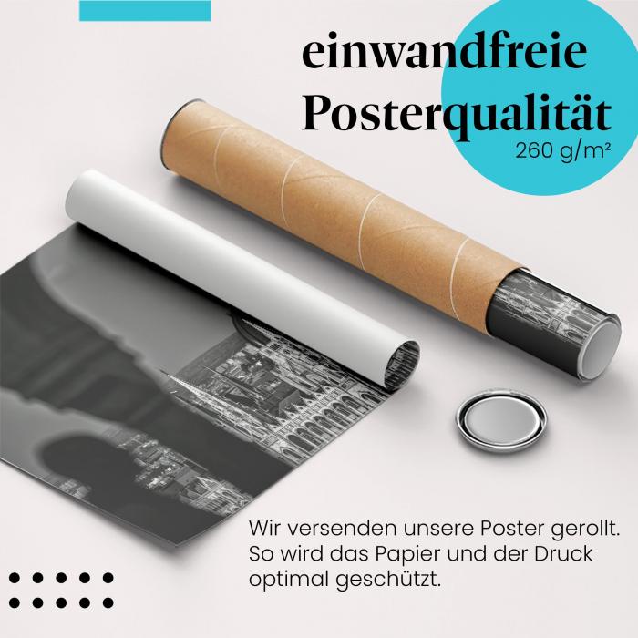 Gerolltes Poster "Parlament Budapest" - Ungarisches Wahrzeichen, sicher verpackt.