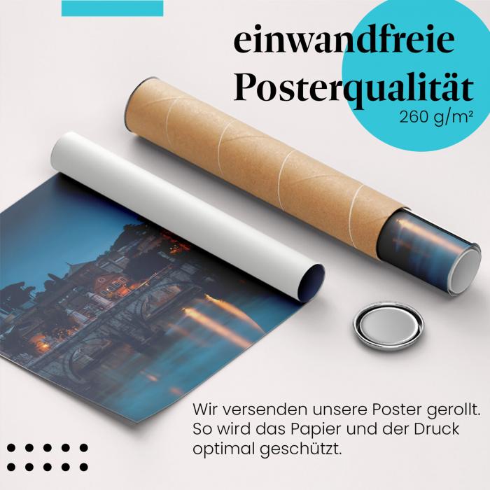 Gerolltes Poster "Petersdom". Rom & Architektur, sicher verpackt.