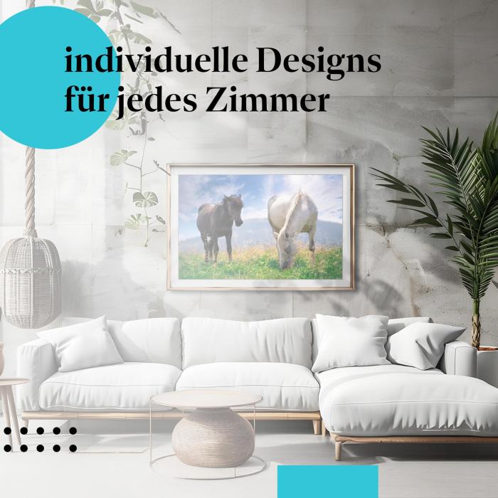 Schlafzimmer Deko: "Pferde" Poster: Harmonie & Freiheit - ein schönes Motiv für Ihr Schlafzimmer.