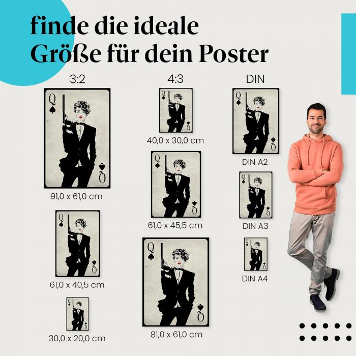 "Pik Dame Agentin" Poster: Starke Frauen - jetzt bestellen!