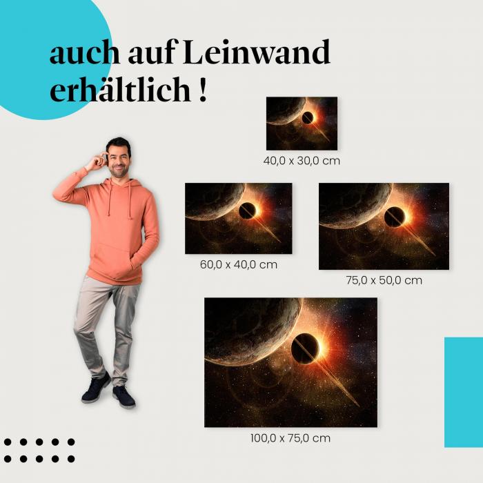 "Alien-Sonnenaufgang" Leinwandbild. Verschiedene Größen - setze stilvolle Akzente!