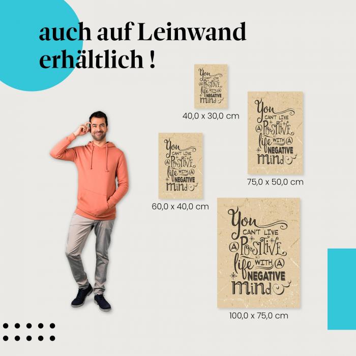 Leinwandbild "Positives Denken": Ein Geschenk für mehr Optimismus