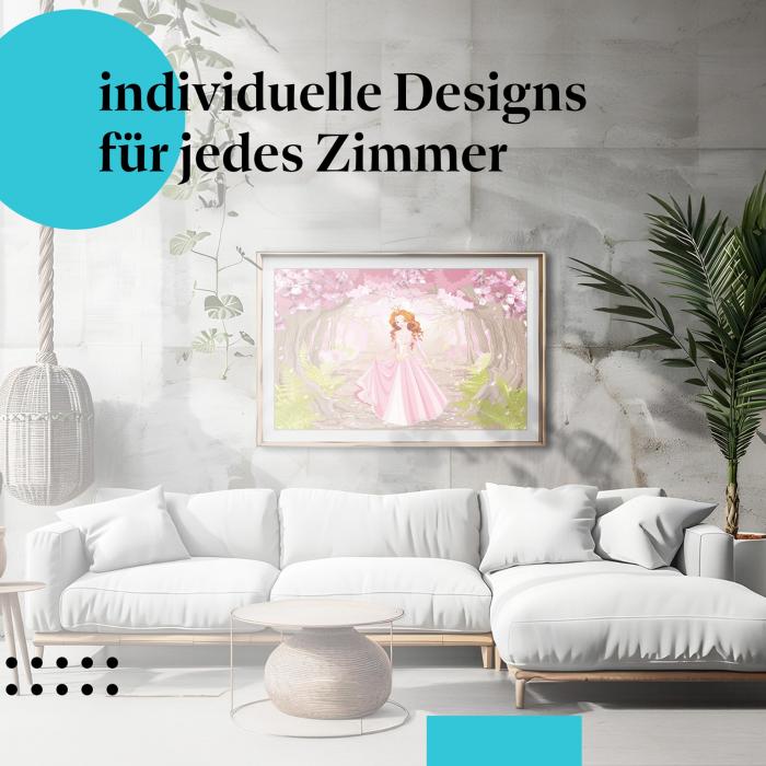 "Prinzessinnentraum": Kunstdruck - für kleine Märchenfans.