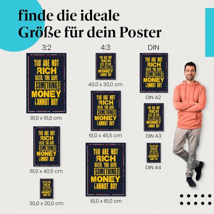 "Mehr als nur Geld" Poster: Wahrer Reichtum!