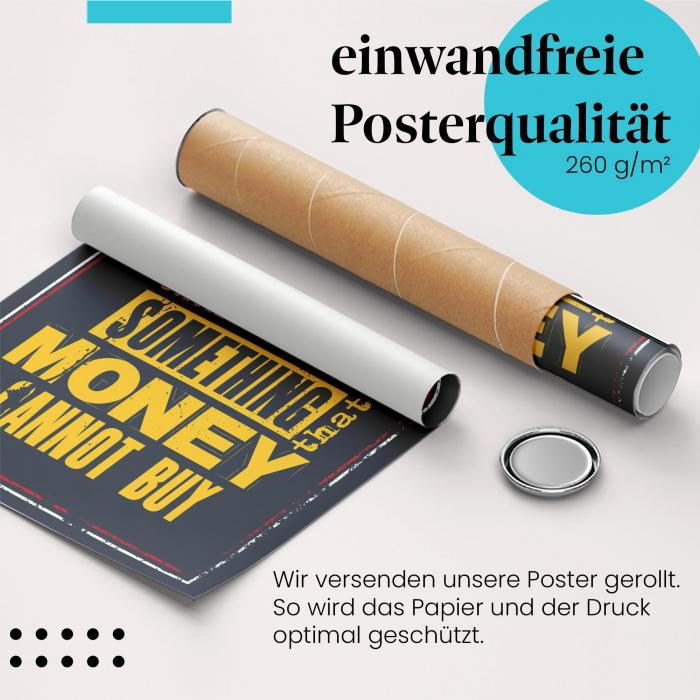 Gerolltes Poster "Wahrer Reichtum", mehr als Geld.