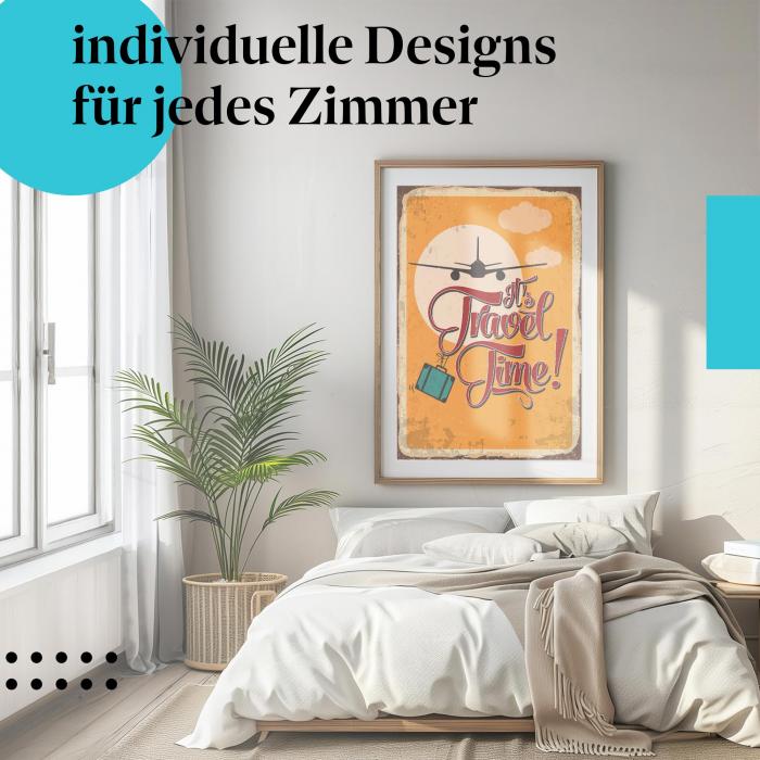 Schlafzimmer Deko: Reisen & Vintage mit "Schild"