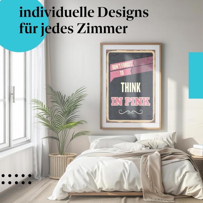 Schlafzimmer Deko: Verspieltheit mit "Retro-Schild"