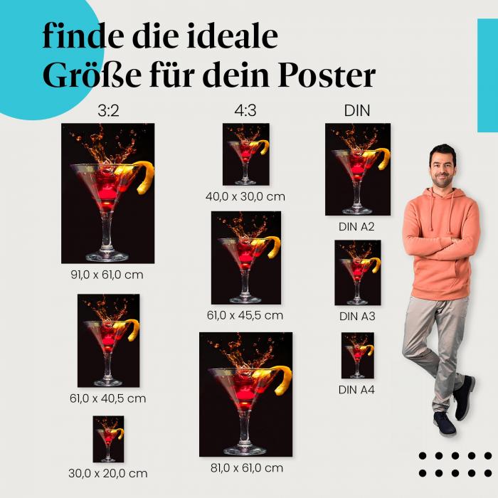 "Fruchtiger Cocktail mit Orangenschale": Poster - Party & Stil