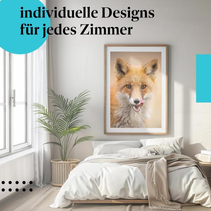 Schlafzimmer Deko: "Fuchs" Poster - Ein Hauch von Wildnis - perfekt fürs Schlafzimmer.