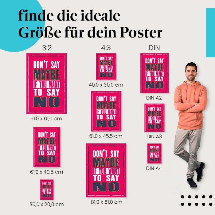 "Don't say maybe if you want to say no": Poster für Klarheit & Ehrlichkeit