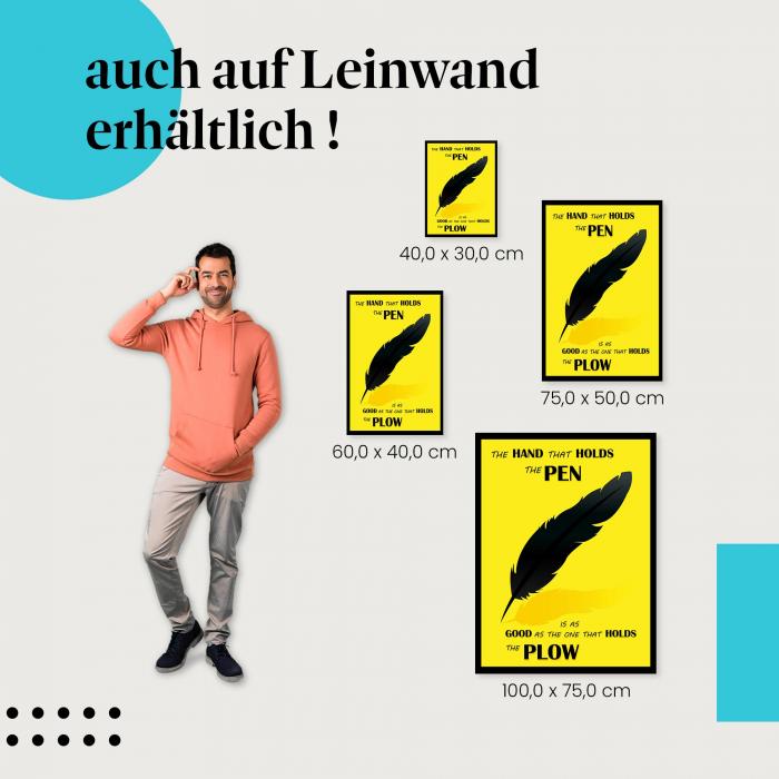 "Die Macht der Worte - Poster" Leinwandbild. Finde die ideale Größe für dein Zuhause & setze Akzente mit Kunst!