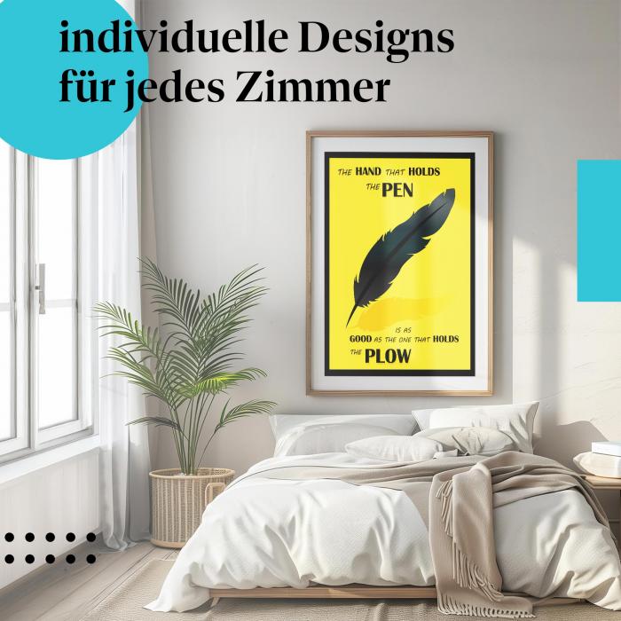 Schlafzimmer Deko: Worte mit "Schreiben" Poster