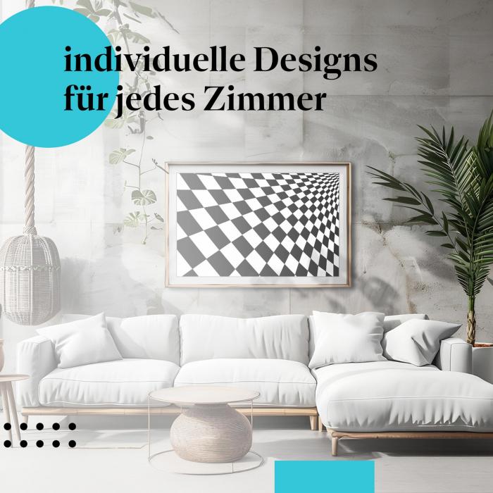 Schlafzimmer Deko: Optische Täuschung mit "3D" Poster