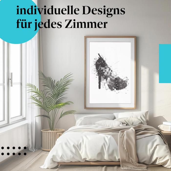 Schlafzimmer Deko: Fashion mit "High Heel" Poster