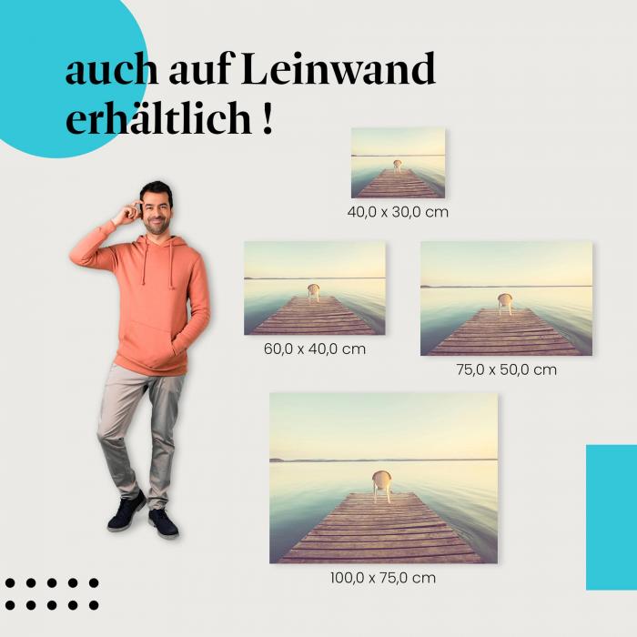 Leinwandbild "Entspannung am See": Entspannung & Sonnenuntergang