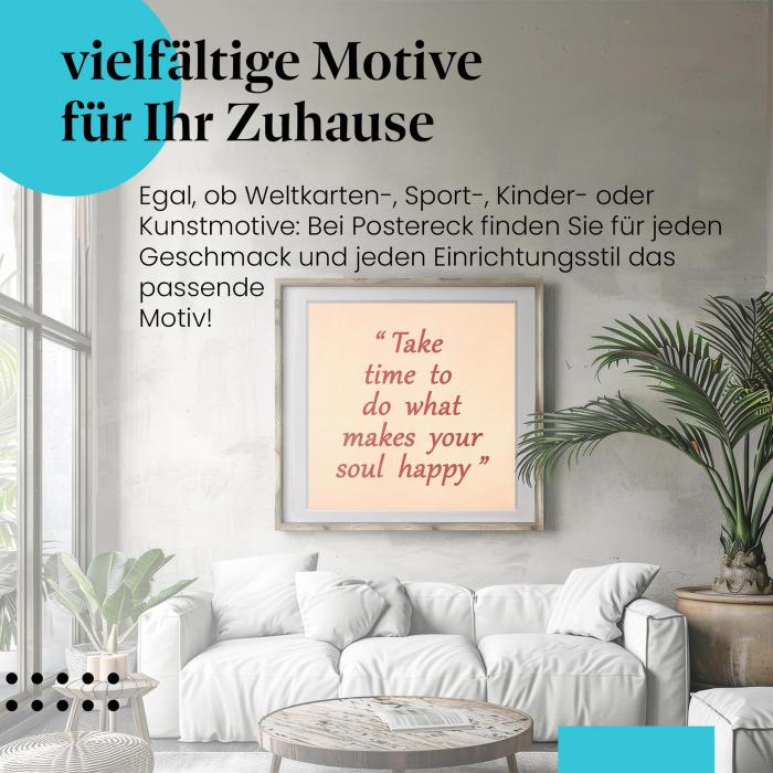 "Glückliche Seele": Poster - Inspiration für ein erfülltes Leben.