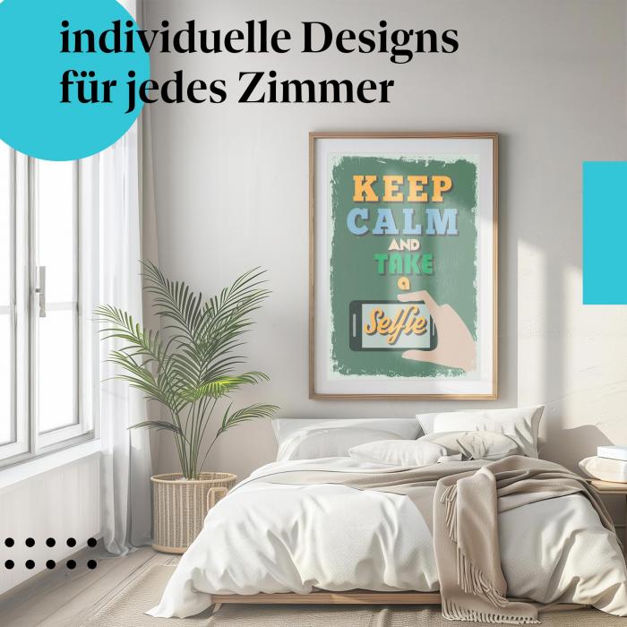 Schlafzimmer Deko: Humor mit "Selfie" Poster