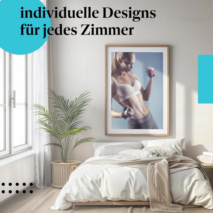 Schlafzimmer Deko: "Fitness" Poster: Für ein starkes Körpergefühl - Motivation pur!