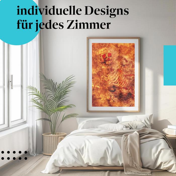 Schlafzimmer Deko: "Skelett" Poster - für alle, die das Mystische lieben.