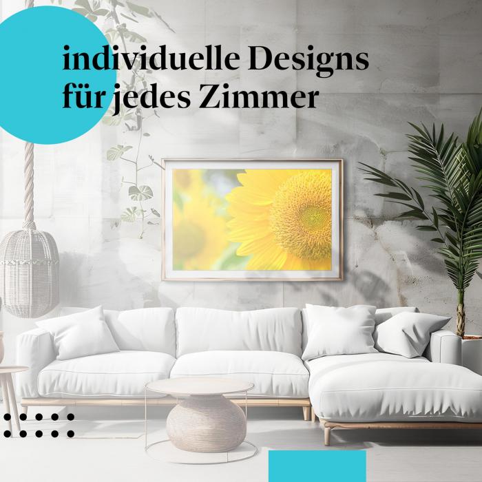 Schlafzimmer Deko: "Sonnenblume" Poster: Strahlende Farben & gute Laune für Ihr Schlafzimmer!