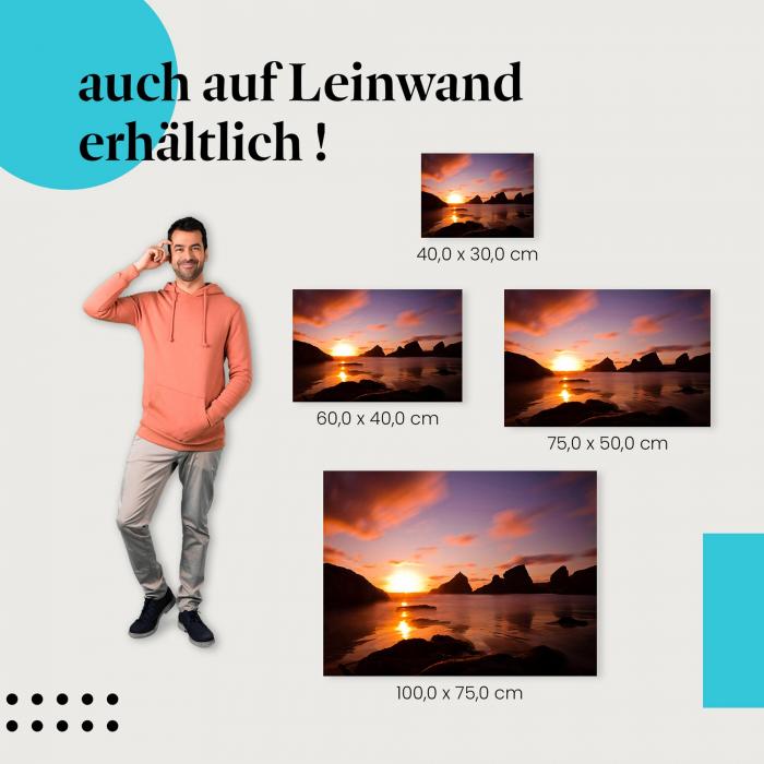 Leinwandbild "Sonnenuntergang am Meer": Natur & Landschaftsfotografie