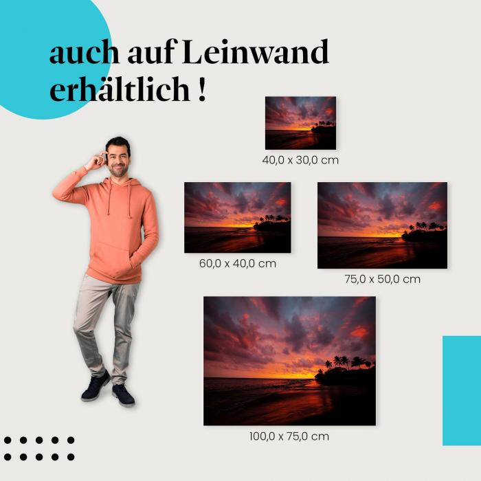 Leinwandbild "Farbenfroher Sonnenuntergang": Die Schönheit des Sonnenuntergangs