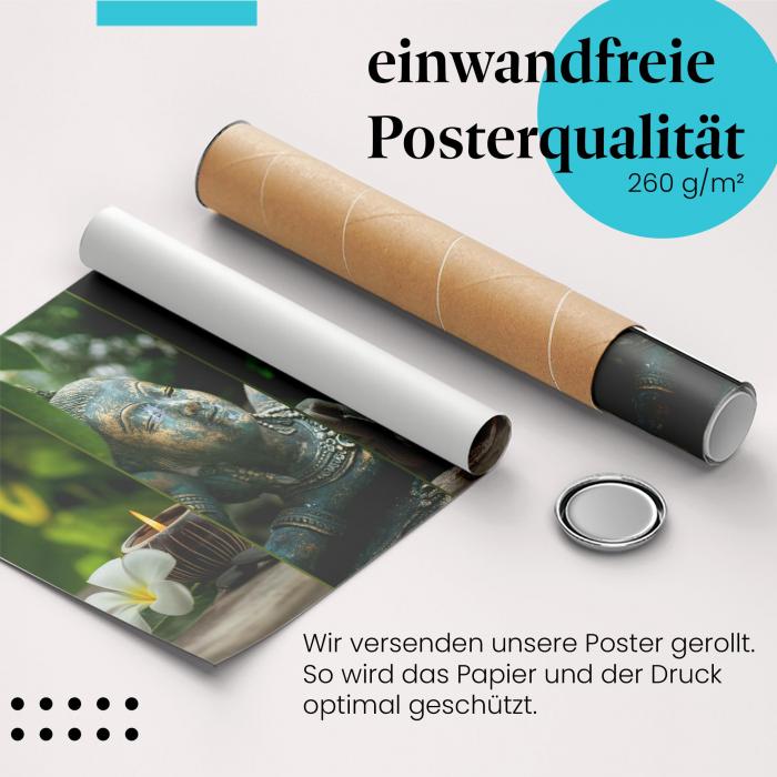 Gerolltes Poster "Wellness & Entspannung". Entspannungsmotiv, sicher verpackt.