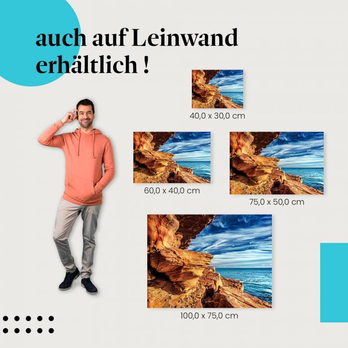 Leinwandbild "Dramatische Felsküste": Natur & Landschaft