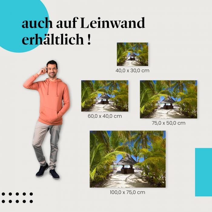 Leinwandbild "Strandbar": Versetze dich in Urlaubsstimmung mit verschiedenen Grössen!