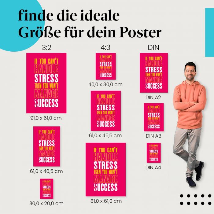 "If you can't handle stress...": Motivationsposter für starke Persönlichkeiten