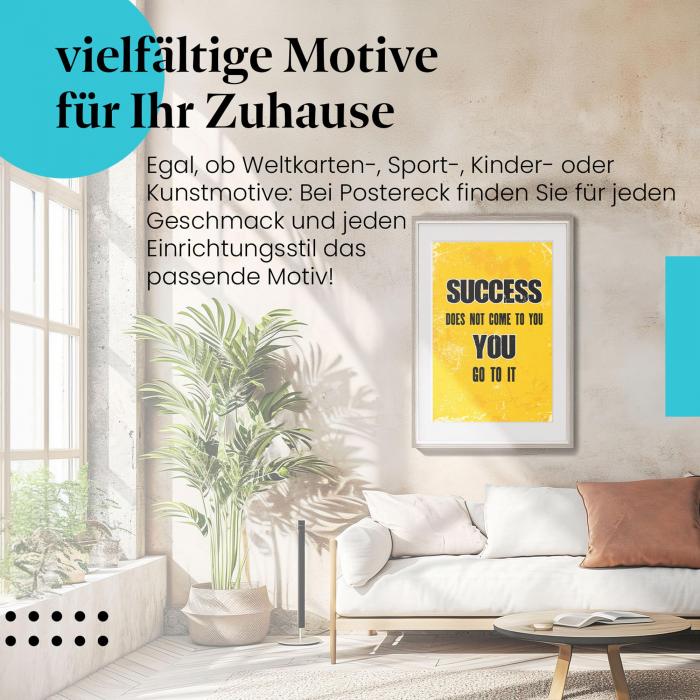 Dieses Leinwandbild mit dem motivierenden Spruch ist ein Motivationsschub für alle, die ihre Ziele erreichen wollen.