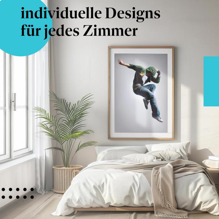 Schlafzimmer Deko: Breakdance mit "Tänzer" Poster