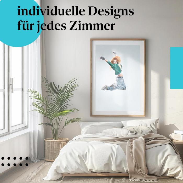 Schlafzimmer Deko: "Tänzerin" Poster: Dynamik & Lebensfreude für Ihr Zuhause.